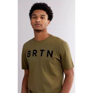 Burton BRTN Men’s Small Short Sleeve T-Shirt Organic Cotton Martini Olive Graphi